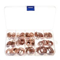 280PCS Solid Copper Washers Gasket Set M5 M20 Seal Flat Ring Crush Washers 12Sizes for Screws Bolts Hardware Accessories