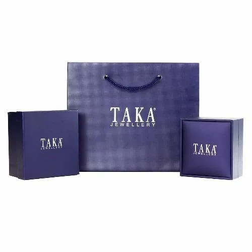 TAKA Jewellery Cross Blue Topaz Gemstone Pendant (9K White Gold)