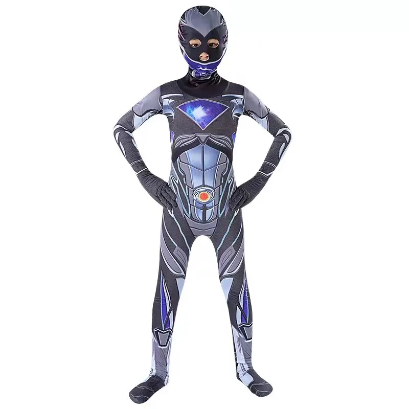 HomeSik Black Power Rangers Costume for Kids, Spider Man Halloween Superhero Spandex Bodysuit, Ready in Stock