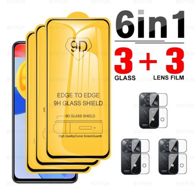 （cold noodles）6in1กระจกนิรภัยป้องกันสำหรับ R Edmi หมายเหตุ11ป้องกันหน้าจอทั่วโลกสำหรับ Xiaomi R Edmi หมายเหตุ11 11วินาที11Pro 5กรัมฟิล์มกล้อง