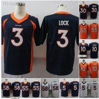 Broncos เย็บปักถักร้อยย้อนยุคเสื้อรักบี้เจอร์ซีย์ตำนานรุ่นที่สองพัดลมรุ่นยอดรุ่นเสื้อยืด 5 10 30 55