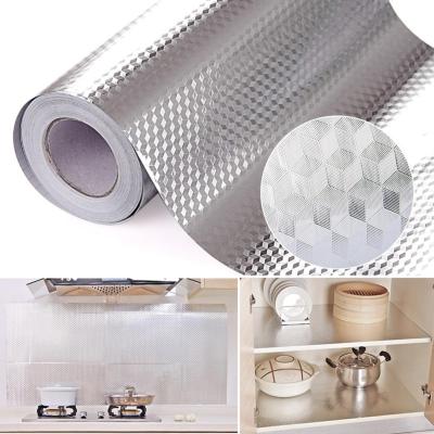 Hightemperature Aluminum Foil Oil-proof Self Adhesive Waterproof Kitchen Wall Sticker DIY Gas Stove Cabinet Wallpaper Home DecorAdhesives Tape