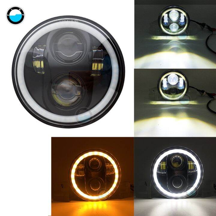 ย่อย-5-แว่นตานางฟ้า-drl-75ไฟหน้า-led-นิ้วสำหรับ-dyna-softail-sportster-883-xl883-fxcw-5-3-4-led-drl-ไฟหน้ารถจักรยานยนต์โปรเจคเตอร์