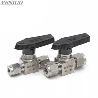 Ball valve 6 8 10 12 14mm 1/8 1/4 3/8 1/2 tube stainless steel 304 high pressure high temperature card set ball velve