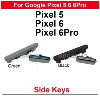 สำหรับ Google Pixel 5ปุ่มเปิดปิดปุ่มปรับระดับเสียงชิ้นส่วนอะไหล่ปุ่มด้านข้าง