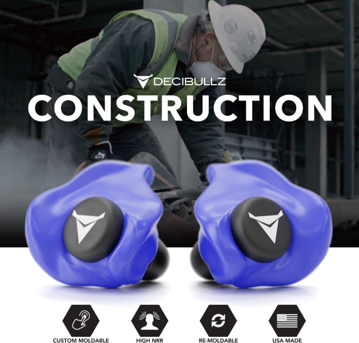 decibullz-nrr-31-custom-molded-earplugs-perfect-fit-ear-protection-for-safety-travel-work-and-shooting-blue