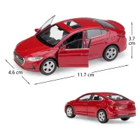 (ร้อน) 1:36ชั่ง HYUNDAI Elanrta D Iecast ล้อแม็กโลหะรถหรูรุ่นดึงกลับรถสำหรับเด็กของเล่นที่มีการเก็บ