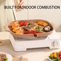 เกาหลี BBQ Pan แบบพกพา Outdoor Camping Stone กระทะ Induction Cooker Stone Non-Stick Multi-Functional Pan