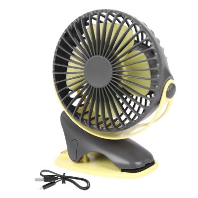 【YF】 4000Mah Portable Cooling Mini Usb Fan 4 Speeds 360 Degree All-Round Rotation Rechargeable Air Charging Desktop Clip
