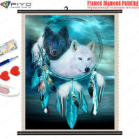 Framed Diamond Painting Diamond Mosaic Animals Picture Full Diamond Embroidery with Frame 5D DIY Cross Stitch Kits Home Decor