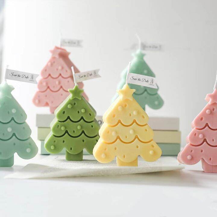 o-urhome-พร้อมส่ง-เทียนต้นคริสต์มาส-christmas-tree-candleเทียนหอม-ของขวัญเล็ก-ๆ-ที่สร้างสรรค์-ของตกแต่งบ้านแฮนด์เมด-อุปกรณ์ประกอบฉากภาพ-เทียนbirthday