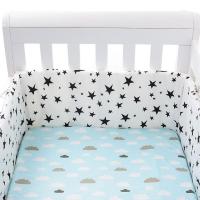 U Shape 200*30cm Thicken Crib Bumper Comfortable Baby Bed Bumper Protector Crib Rail Cover Soft Cushion Pad For Infant Newborn