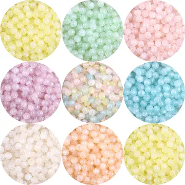 10pcs resin starry sky sprinkling mermaid beads, round beads, DIY