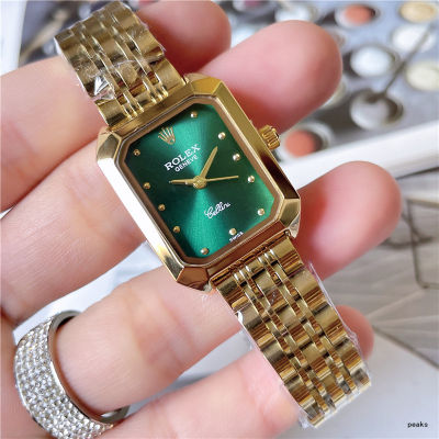 นาฬิกาข้อมือสตรีแบรนด์หรู2022ใหม่นาฬิกาควอทซ์แฟชั่นแบบลำลองสำหรับผู้หญิงสายสแตนเลส