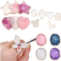 Nail Color Palette Resin Agate Stone Nail Gel Polish Palette Mixing Paint Toner Plate Star/Heart Shape Nails Art Display Shelf