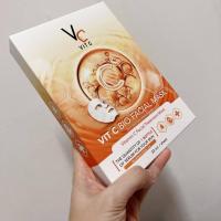 ราคาต่อกล่อง-1 กล่อง 6 แผ่น ชีทมาส์กวิตซีเกาหลี RATCHA VIT C BIO FACIAL MASK รัชชาวิตซีไบโอเฟเชียลมาส์ก