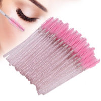 【Clearance Sale】50pcs ไนลอน แปรงแต่งหน้า มาสคาร่า ไม้กายสิทธิ์ Eyelash Eyebrow Disposable Portable Brush