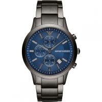 นาฬิกาข้อมือผู้ชาย AR11215 ARMANI Renato Chronograph Blue Dial Stainless Steel Bracelet Men Watch AR