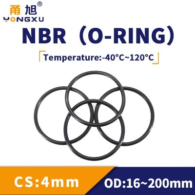 NBR O Ring Segel Paking Ketebalan CS4mm OD12-200mm Tahan Aus Bensin Mobil Nitril Karet O-ring Tahan Air Hitam