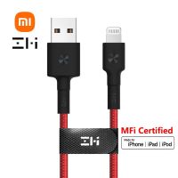 เครื่องชาร์จลวดยูเอสบีเคเบิ้ลที่ได้รับการรับรอง ZMI MFI 1M 1.5M 2M สำหรับ12 11 Xs Xr 8 7 6S Plus 5S เหมาะสำหรับ Apple Ipad Pro ชาร์จข้อมูลได้อย่างรวดเร็ว