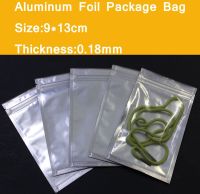 200PCS 9*13cm Clear Aluminum Foil Zipper Plastic bag Ziplock Plastic bag Aluminum Plastic Bag Food Storage Dispensers