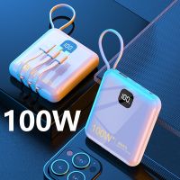 20000mAh Mini Power Bank PD100W Fast Charging for Huawei P40 Powerbank Built in Cable Portable Charger for iPhone Xiaomi Samsung ( HOT SELL) gdzla645