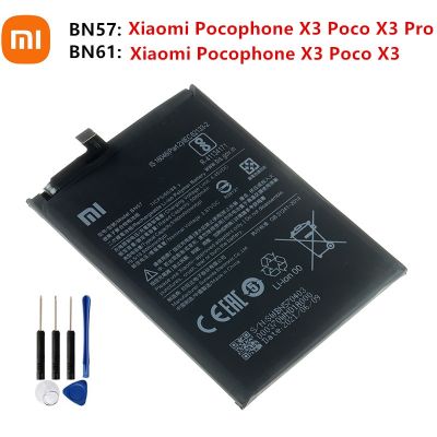 แบตเตอรี่  Xiao mi BN57 BN61 6000mAh Phone Battery For Xiaomi Pocophone X3 Poco X3 Pro  + เครื่องมือฟรี รับประกัน 3 เดือน