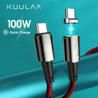 KUULAA 100W USB C Magnetic Adapter Type C ชายเป็น Type-C Magnet Converter สำหรับ Xiaomi Mi 9 Redmi หมายเหตุ 10 MacBook Pro สาย USB Fast Charging Cable Connector