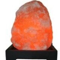 Rabia Int. โคมไฟหินเกลือภูเขาหิมาลัย ขนาด 1 - 2 kg.ฐานไม้ Himalayan Salt Lamp Wooden Base