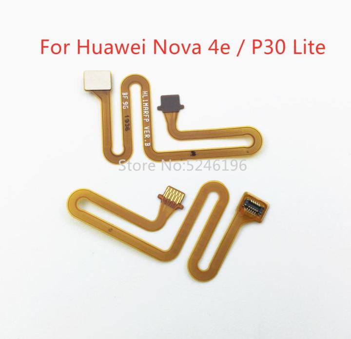 1ชิ้นใช้กับ4e Huawei Nova/P30 Lite เครื่องสแกนลายนิ้วมือสายเคเบิลงอได้ Touch Id สายเคเบิลแบบยืดหยุ่นเซนเซอร์ชิ้นส่วนอะไหล่สายเคเบิลงอได้