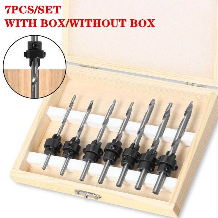 7pcs-tapered-เจาะ-bit-countersink-เจาะ-ชุดปรับหยุดคอไม้สกรูเจาะเรียว-countersink-เจาะชุดงานไม้