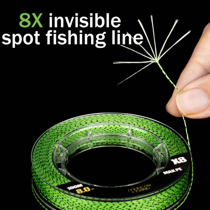 cw-8-stands-invisible-fishing-line-100m-ided-speckle-carp-fishing-ided-spotted-line-pe-multifilament-line-12-90lb