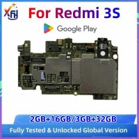 เมนบอร์ดสำหรับ Xiaomi Redmi 3S 16G 32G Mainboard พร้อม Playstore หลัก Logic Board ปลดล็อก Version