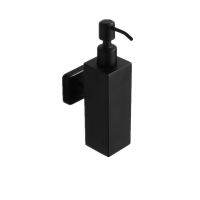 Black painting liquid soap dispenser Modern 304 Stainless Steel Square base wall mount bathroom hardware set