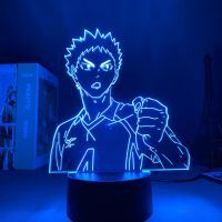 ♝ 3D Lamp Anime Haikyuu Hajime Iwaizumi Nightlight Teen Room Decoration Valentines Day Gift Holiday Lighting Motion Sensor Light