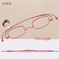 Ultra light metal anti blue light reading glasses Ultra thin folding portable reading glasses for men and women