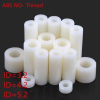 20-50pcs M3 M4 M5 M6 M8 ABS Rround spacer standoff White Nylon Non-Threaded Spacer Round Hollow Standoff Washer