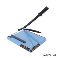 UPRIGHT  แท่นตัดกระดาษ เครื่องตัดกระดาษ Paper Cutter สีฟ้า แบบเหล็ก ขนาด A4 No.8274