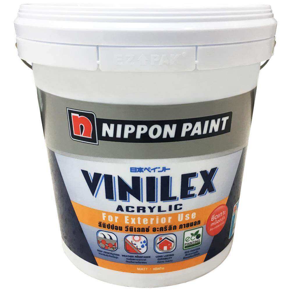 สีน้ำทาภายนอก NIPPON PAINT VINILEX ACRYLIC BASE B ด้าน 9.4 ลิตรWATER ...