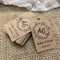 Kraft Wedding Thank Label