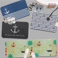 Nautical Anchor Boat Navy Room Mats Washable Non-Slip Living Room Sofa Chairs Area Mat Kitchen Toilet Rug