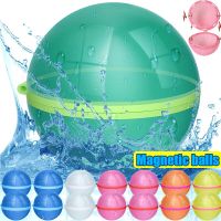 2pcs Magnetic Reusable Water Balloons Swimming Pool Beach Balls Water Fighting Games Water Bomb Splash Toys Party Favors Balloons