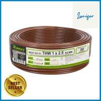 สายไฟ THW IEC01 RANZZ 1x2.5 ตร.มม. 50 ม. สีน้ำตาลTHW ELECTRIC WIRE IEC01 RANZZ 1X2.5SQ.MM 50M BROWN **โปรโมชั่นสุดคุ้ม โค้งสุดท้าย**