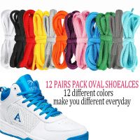 【HOT】✕₪ஐ 12Pair/Pack Sneaker Shoestring 12 Colors No Elasticity 5mm Oval/8mm Flat Shoelace Leisure Lacet Shoe Laces Accessories