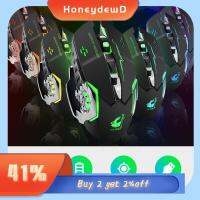 HONEYDEWD FREE WOLF X8 มืออาชีพ ออปติคัล ตามหลักสรีรศาสตร์ เงียบ เมาส์ไร้สาย เมาส์เกมมิ่ง LED Backlit ชาร์จใหม่ได้