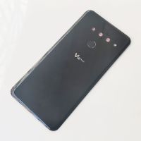 【Worth-Buy】 ที่ประตูสำหรับ Lg V50 Thinq 5G กระจกหลัง V50ที่หุ้มเครื่องอะไหล่หน้าจอคู่เซ็นเซอร์ลายนิ้วมือ