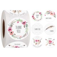 Round Thank You Flower Stickers for Envelope Seal Labels Gift Packaging decor Birthday Party Scrapbooking Stationery Sticker Stickers Labels