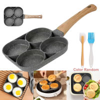 Rebrol【CODs】18ซม.กระทะทอดไข่4-Hole Stick อาหารเช้า Burger กระทะทอดไข่เค้ก Maker ไม้4-ถ้วยกระทะทอดไข่หินที่ใช้ในการแพทย์เครื่องทำไข่เจียว