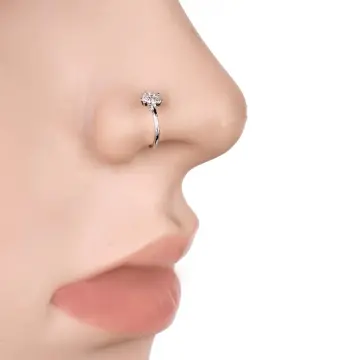 Buy Vail CreationsSmall Size Traditional Mahatrian Nose ring without  piercing Pearl Gold Plated Nath Clip On Nose Ring For Women Online at  desertcartINDIA