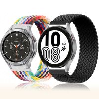 {TATLLr}สายไนลอนถักสำหรับ Galaxy Watch 3/4สาย44มม. 40มม. 41มม. Smartwatch สร้อยข้อมือห่วงเดี่ยวสำหรับ Samsung Watch Active 2 46มม. 42มม